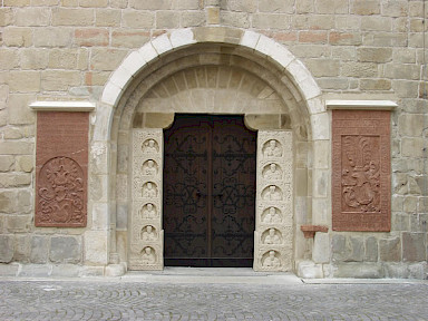After preservation and restoration, copies of the door posts