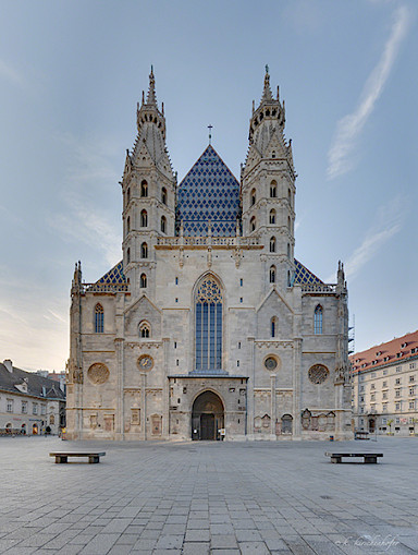 West facade, restoration completed