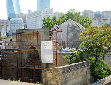 Shirvanshah Grave, in progress