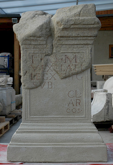 Fragmented altar made from limestone, 4th century AD