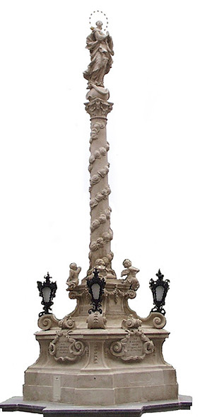 Mariensäule, nach Fertigstellung