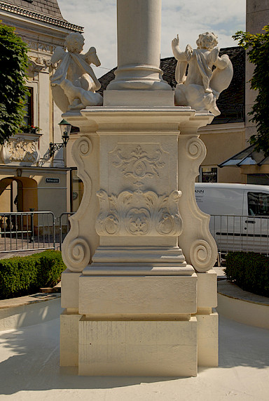 Base of column rear side, after completion