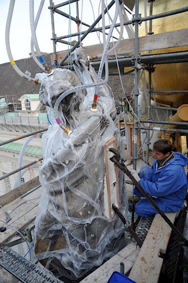 Statue, vacuum wrapped